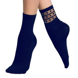x2 Paires de Chaussettes Marines Femme Dim D07ZW pas cher