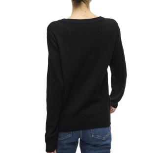 Pull Noir Mat Femme Vila Viril vue 2