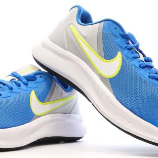 Chaussures de Running Bleues Junior Nike Star Runner 3 vue 7