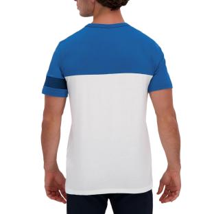T-Shirt Blanc/Bleu Homme Le Coq Sportif Heritage vue 2