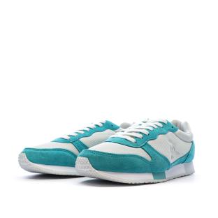 Baskets Blanches/Turquoises Femme Le Coq Sportif Alpha vue 0