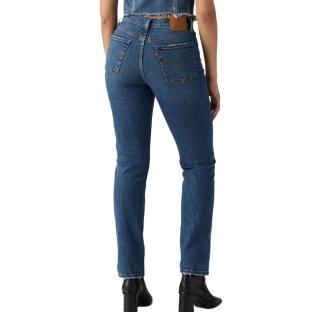 Jean 501 Bleu Femme Levi's Med Indigo vue 2