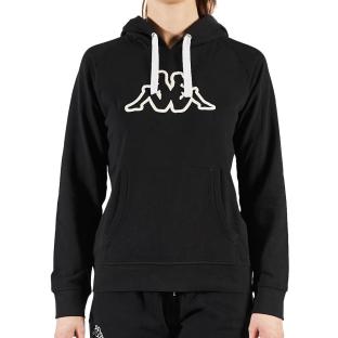 Sweat à Capuche Noir Femme Kappa Belle Slim pas cher