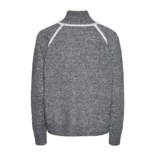 Pull Gris/Blanc Femme Pieces Lola vue 2