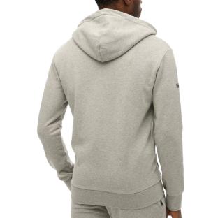 Sweat Zippé Gris Homme Superdry Plain Hood vue 2