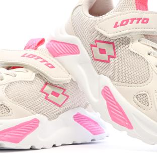 Baskets Rose/Blanches Garçon Lotto Bologna vue 0