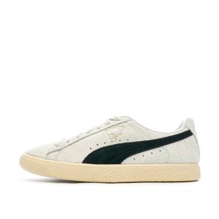 Baskets Blanches/Noires Homme Puma Clyde Teasel vue 0
