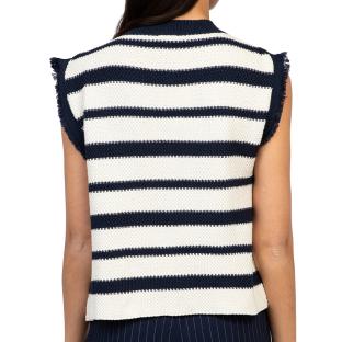 Gilet Noir/Blanc Femme An'ge Romy vue 0