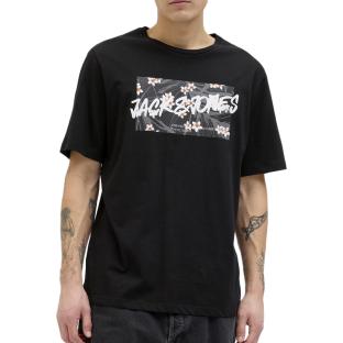 T-shirt Noir Homme Jack & Jones Hawaiitee vue 2