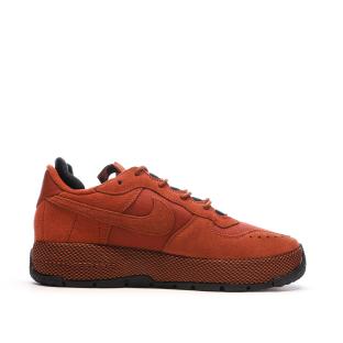 Baskets Oranges Femme Nike Air Force 1 Wild vue 2