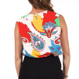 Blouse Blanc/Bleu Femme Les Tropéziennes Mayabay vue 0