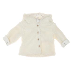 Manteau Sherpa Blanc Doux Fille EOM Ematurino pas cher