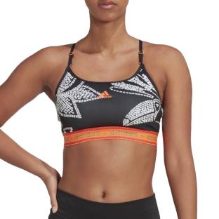 Brassière Noire/Grise à Motifs Femme Adidas Farm pas cher