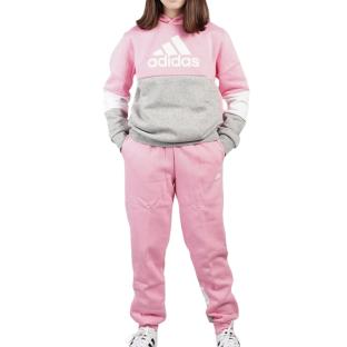Ensemble de Survêtement Gris/Rose Fille Adidas HU0429 pas cher