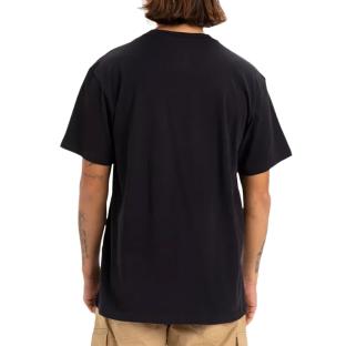 T-shirt Noir Homme Quiksilver Retro Fade Yem vue 0