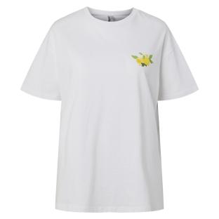 T-Shirt Blanc Femme Pieces Citron vue 0