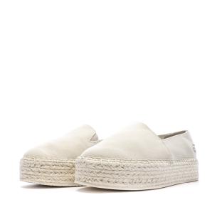 Espadrilles Ecru Femme Calvin Klein Jeans Flatform vue 6