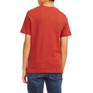 T-shirt Rouge Garçon Jack & Jones Logo 12258876 vue 2