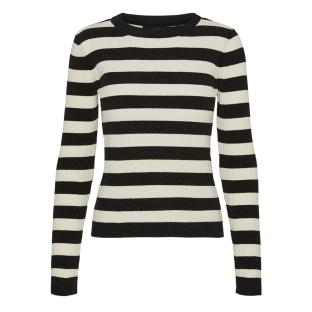 Pull Beige/Noir Femme Vero Moda Chili pas cher