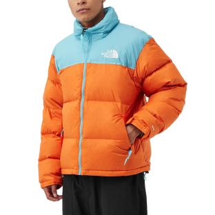Doudoune Bleu/Orange Homme The North Face Retro Nuptse pas cher