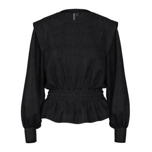 Blouse Noir Femme Pieces Nilas pas cher