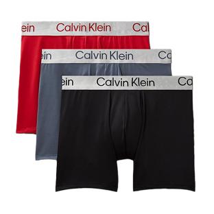 X3 Boxers Noir/Rouge Homme Calvin Klein Jeans Boxer Brief vue 0