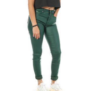 Pantalon skinny enduit Vert Foncé Monday Premium pas cher