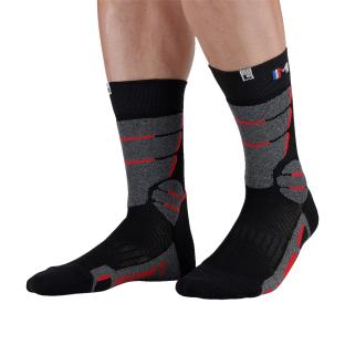 X1 Paire de Chaussettes Noir/Rouge Mixte Monnet Trek Expert 1 vue 0