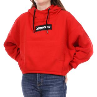 Sweat Rouge court Femme Supreme Grip Cornelia pas cher