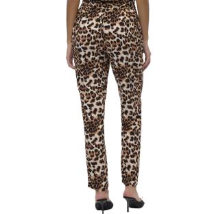 Pantalon fluide Léopard Noir/Beige Femme Vero Moda Easy Joy vue 2