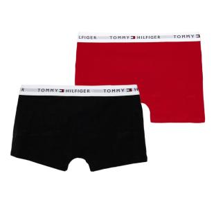 2x Boxers Rouge/Noir Garçon Tommy Hilfiger UB0UB00548 vue 2