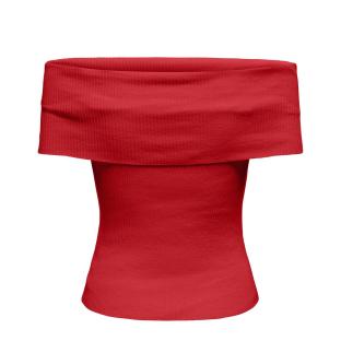 Top Rouge Femme Only Lectra vue 2