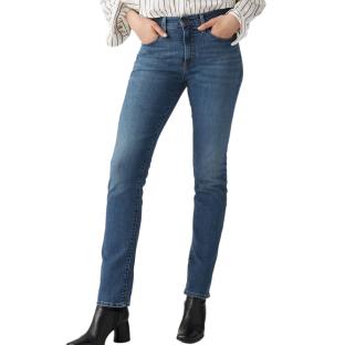 Jean 724 Bleu Femme Levi's High Rise Straight Dark pas cher