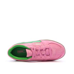 Baskets Rose/Vert Fille Puma Palermo Special PS vue 3
