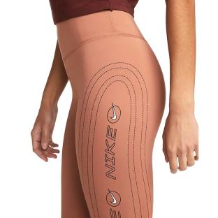 Legging Orange Femme Nike Luxe vue 0