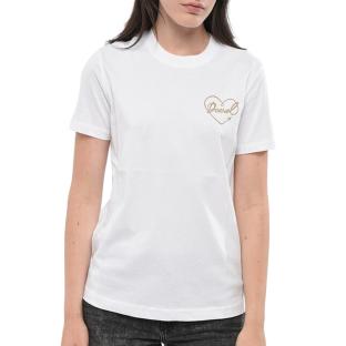 T-Shirt Blanc Femme Diesel T-reg 53-d Maglietta vue 0