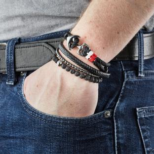 Bracelet Noir/Gris Homme Geographical Norway 315039 vue 2