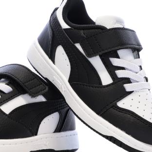 Baskets Noires/Blanches Garçon Puma Rebounds vue 0