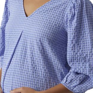 Robe Blanche/Bleu Femme Vero Moda MarternityCalf vue 0