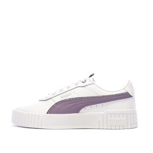 Baskets Blanches/Violettes Femme Puma Carina 2.0 pas cher