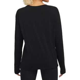 T-shirt Manches Longues Noir Femme Nike Ny vue 2
