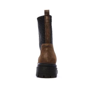 Bottines Marron/Noir Femme Geox Iridea vue 3