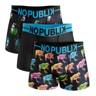 X3 Boxers Noir Garçon No Publik Frog & Beetle pas cher