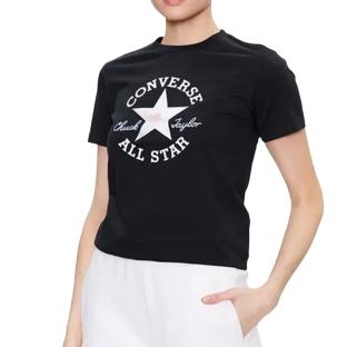 T-shirt Noir Femme Converse Chuck Patch 10025041 pas cher