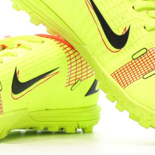 Chaussures de Foot Jaune Junior Nike Jr Vapor 14 Academy TF vue 7