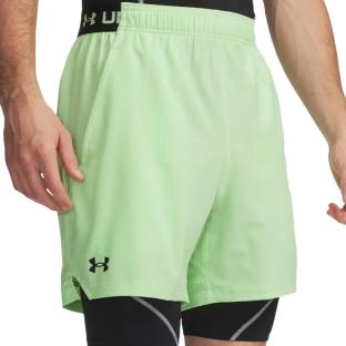 Pantalones cortos de running verdes/negros para hombre Under Armour Vanish Woven 13737180 ver 0