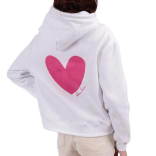 Sweat à Capuche Blanc/Rose Fille PM Mère & Filles Boum Boum vue 0