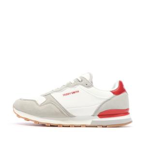 Baskets Blanches/Rouges Homme Teddy Smith 120097 pas cher