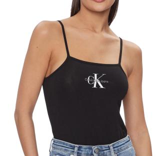 Débardeur Noir Femme Calvin Klein Jeans Strappy pas cher