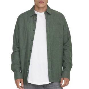 Chemise Verte Homme Only & Sons Road Life pas cher